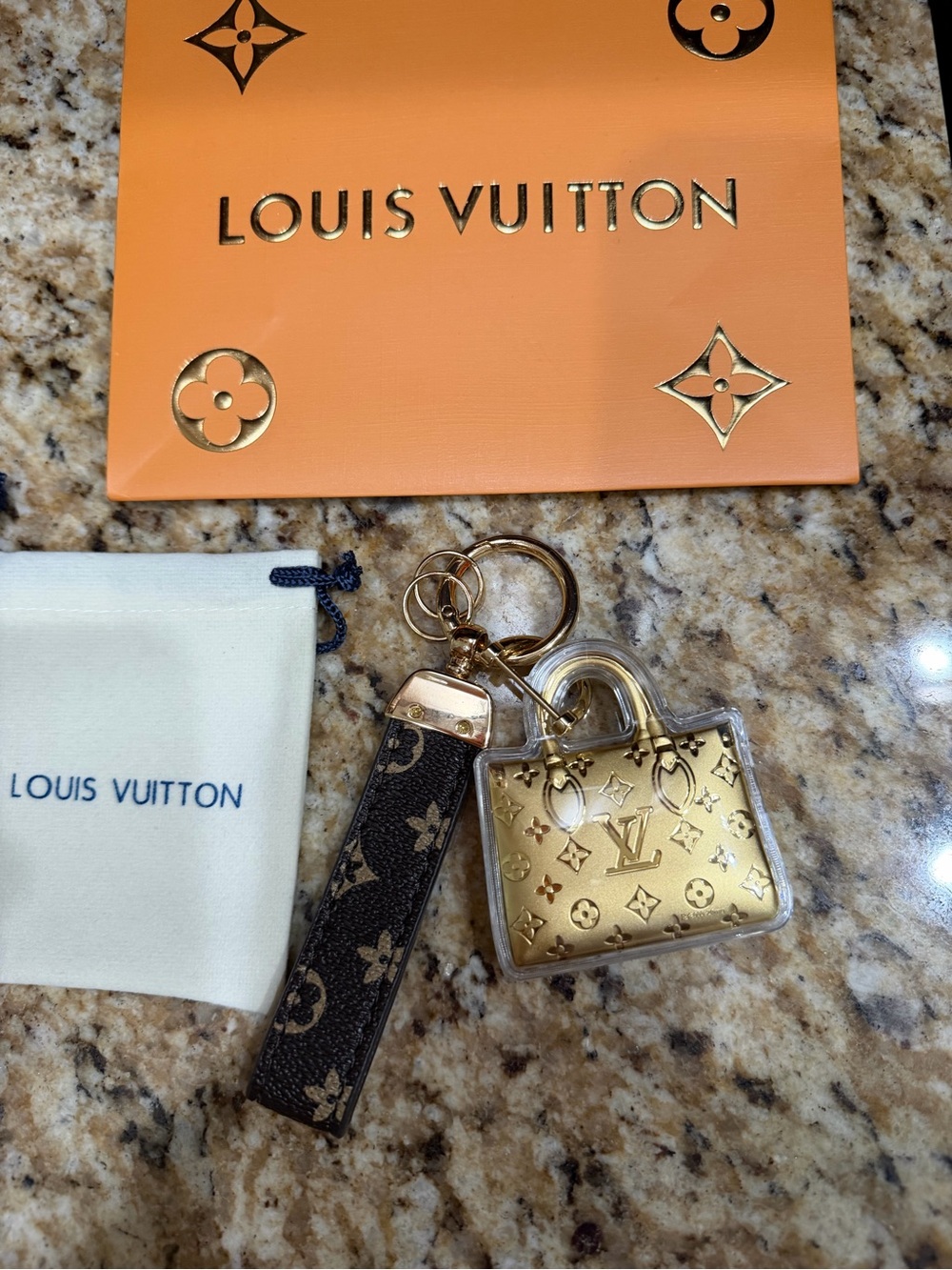 Purse Charm and leather strap charm or Key Chains. Gift Box and Gift Bag. New - Picture 3 of 6